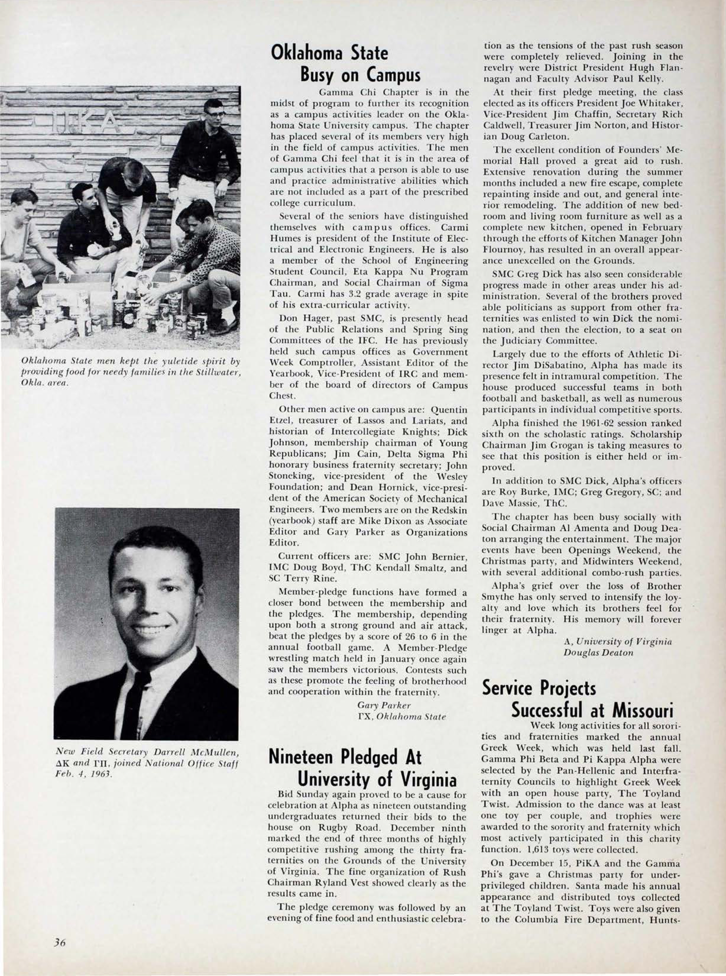 Service Projects Successful At Missouri